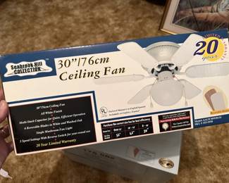 New, In box, ceiling fans
