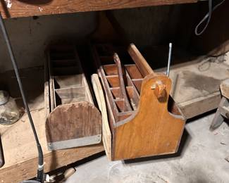 Vintage wood tool boxes