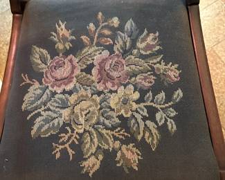 vintage embroidered chair