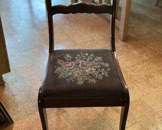 vintage embroidered chair