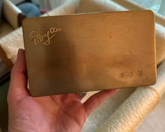 Vintage Parfums Evyan brass box