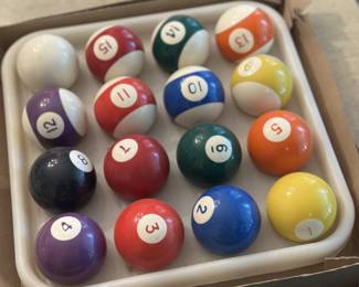 Vintage pool balls