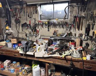 large collection of assorted hand tools