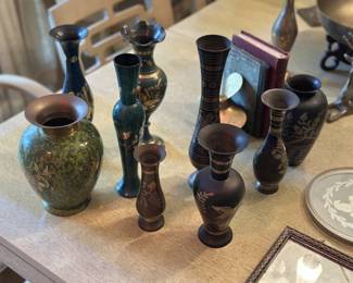 Enameled brass