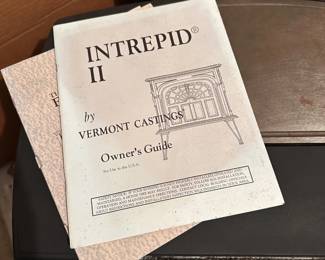 New, never installed, Vermont Castings Intrepid II catalytic cast-iron wood burning stove