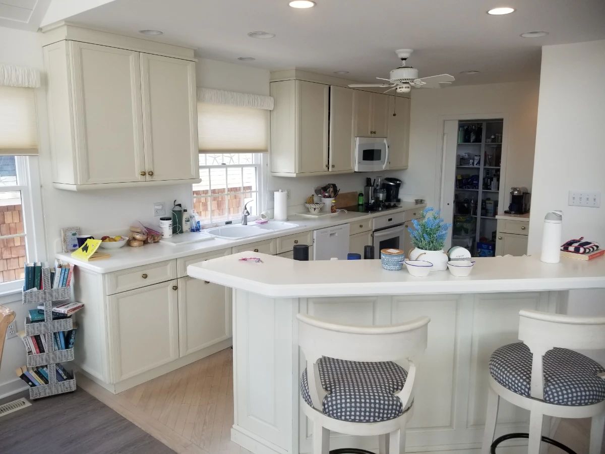 Nice white kitchen with an island