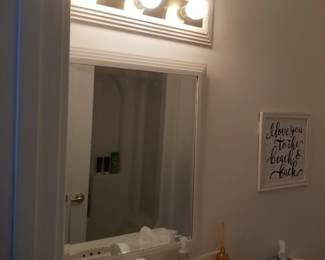 Vanity mirror; lights