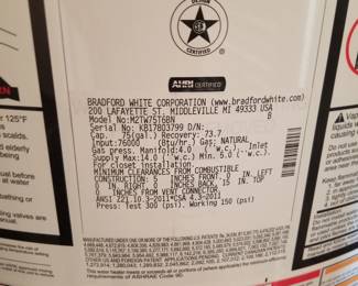 75-gallon gas hot water heater