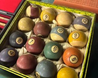 vintage pool balls
