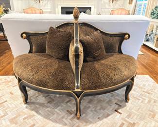 Vintage Leopard Settee