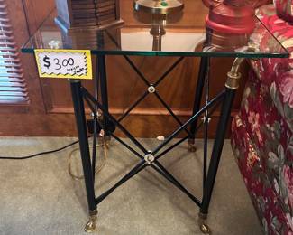Glass end table