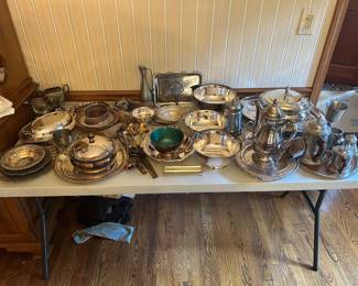 Sliver plated dish ware