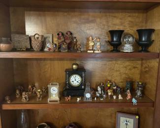 Native American art and dolls, vintage wood carving figures, glass animals