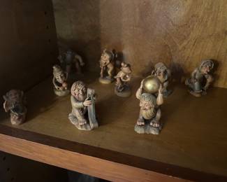 Vintage wood carving folk art