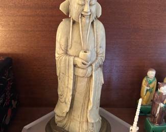 Chinese soapstone sculpture of a wise man or immortal