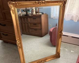 Gorgeous Vintage gold leaf mirror!!