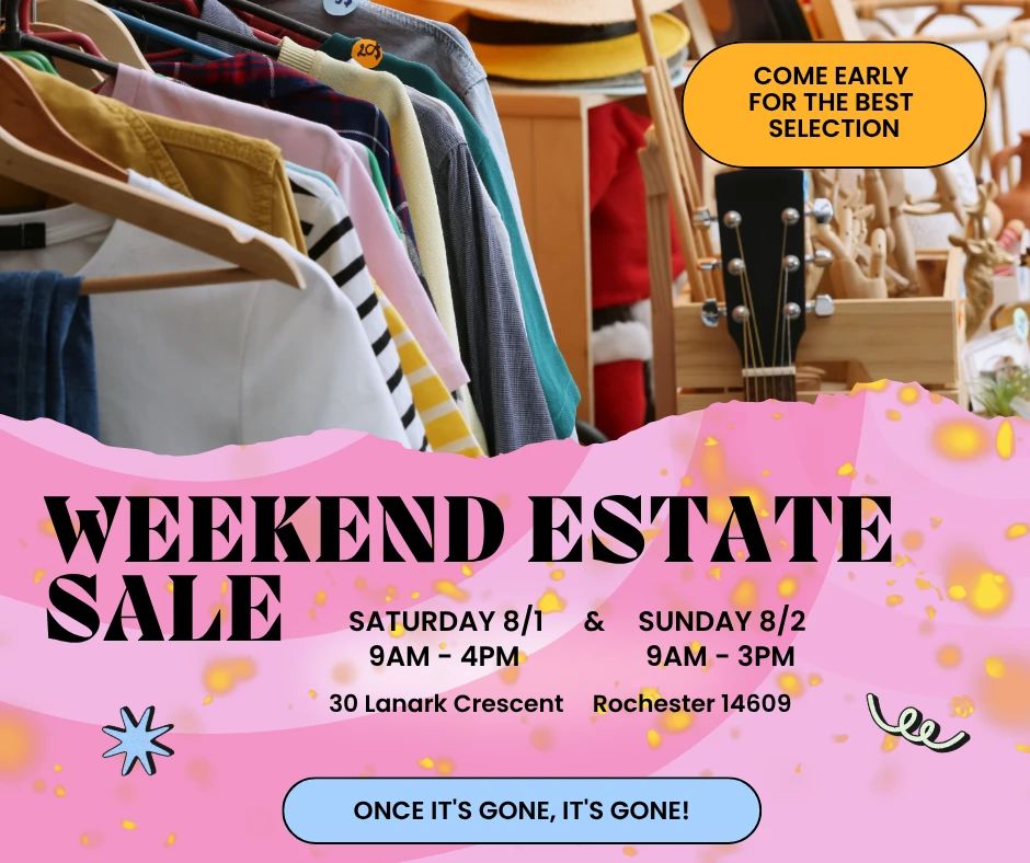 Pink and Brown Modern Weekend Garage Sale Facebook Post Facebook Post