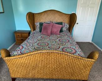 Queen Size Wicker Bed