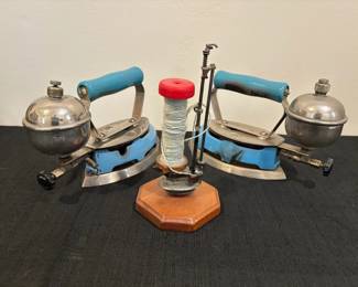 Antique Steam Irons Thread Spool Holder