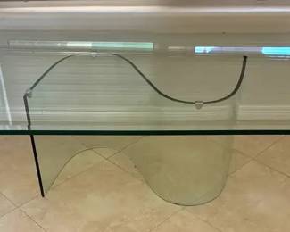 Modern Swirl Glass Table
