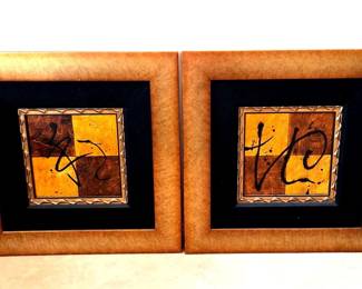 Signed Gold And Black Artworks