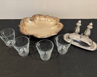 Silver Plate Bolmioli Rocco Glasses Etc