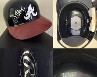 Signed Braves Batters Hat - Dan Uggla from Charity Event