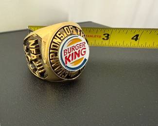 Promotional Performance Award Burger King Gold Plated Ring 