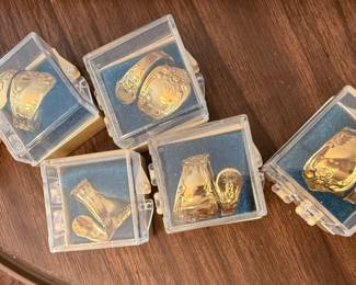 Huge Collection of Gold Plated Spoon Rings