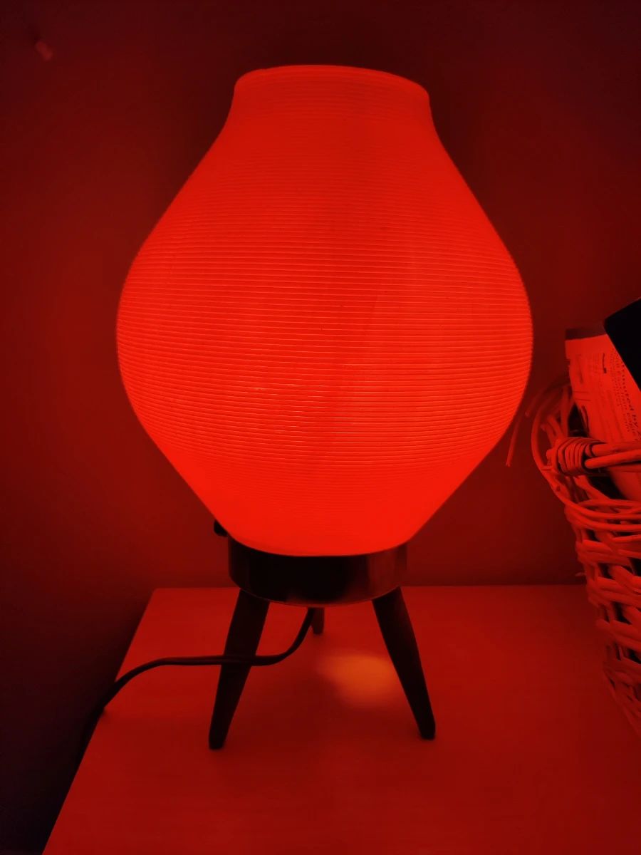 Red MCM table lamp