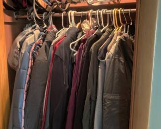 Purses and jackets and coats