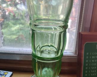 Green depression glass