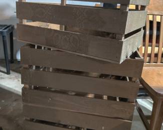 Vintage wooden crates