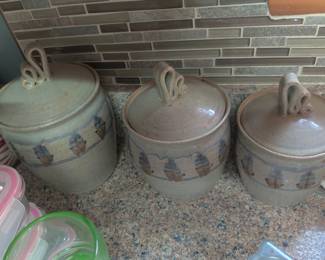 Stoneware canisters