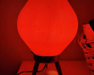 Red MCM table lamp