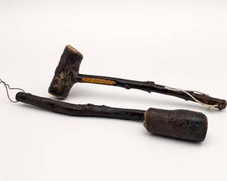 Lot 478: Pair of Irish Blackthorn Souvenir Shillelaghs
