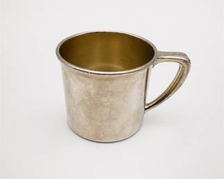 Lot 647: Community Silverplate Baby Cup with Gold-Washed Interior