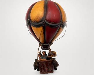 Lot 721: Victorian-Style Hot Air Balloon Model with Figures