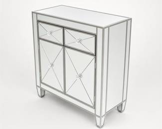 Lot 5: Hollywood Regency-Style Mirrored Cabinet