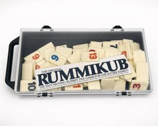 Lot 577: Vintage 1980 Pressman Rummikub Tile Game in Case