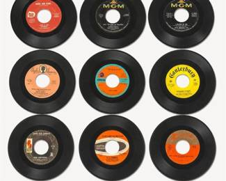 Lot 441: 27 Vintage 45 RPM Records: Jerry Lee Lewis, Etta James & More
