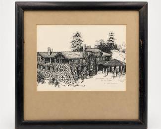 Lot 450: William R. Johnston Print of Jack London's Wolf House