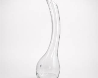 Lot 479: Swan-Neck Glass Wine Decanter