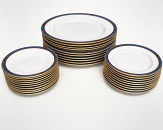 Lot 520: Gorham "Regatta" Fine China Plates & Saucers