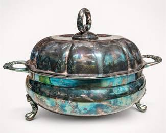 Lot 503: Leonard Silverplate Footed Covered Serving Dish