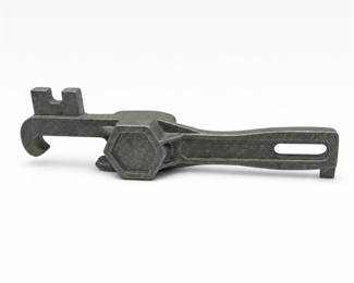 Lot 581: Cast Aluminum Fire Hydrant & Spanner Wrench