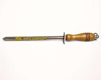 Lot 563B: EZE-LAP Diamond Knife Sharpening Steel with Wood Handle
