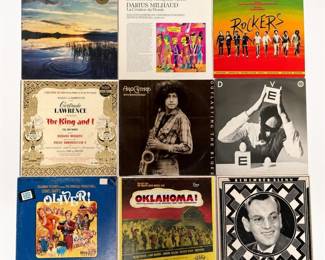 Lot 439: 27 Vinyl LPs with Devo, Rockers Soundtrack & Broadway Casts