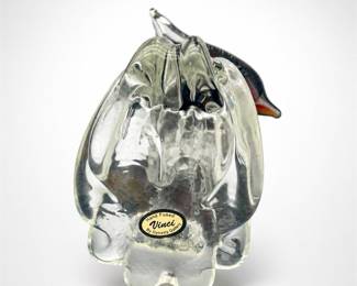 Lot 601: Dynasty Gallery Vinci Art Glass Double Dolphin Figurine
