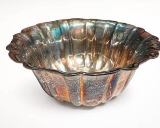 Lot 507: Reed & Barton 500 Silverplate Fluted Bowl